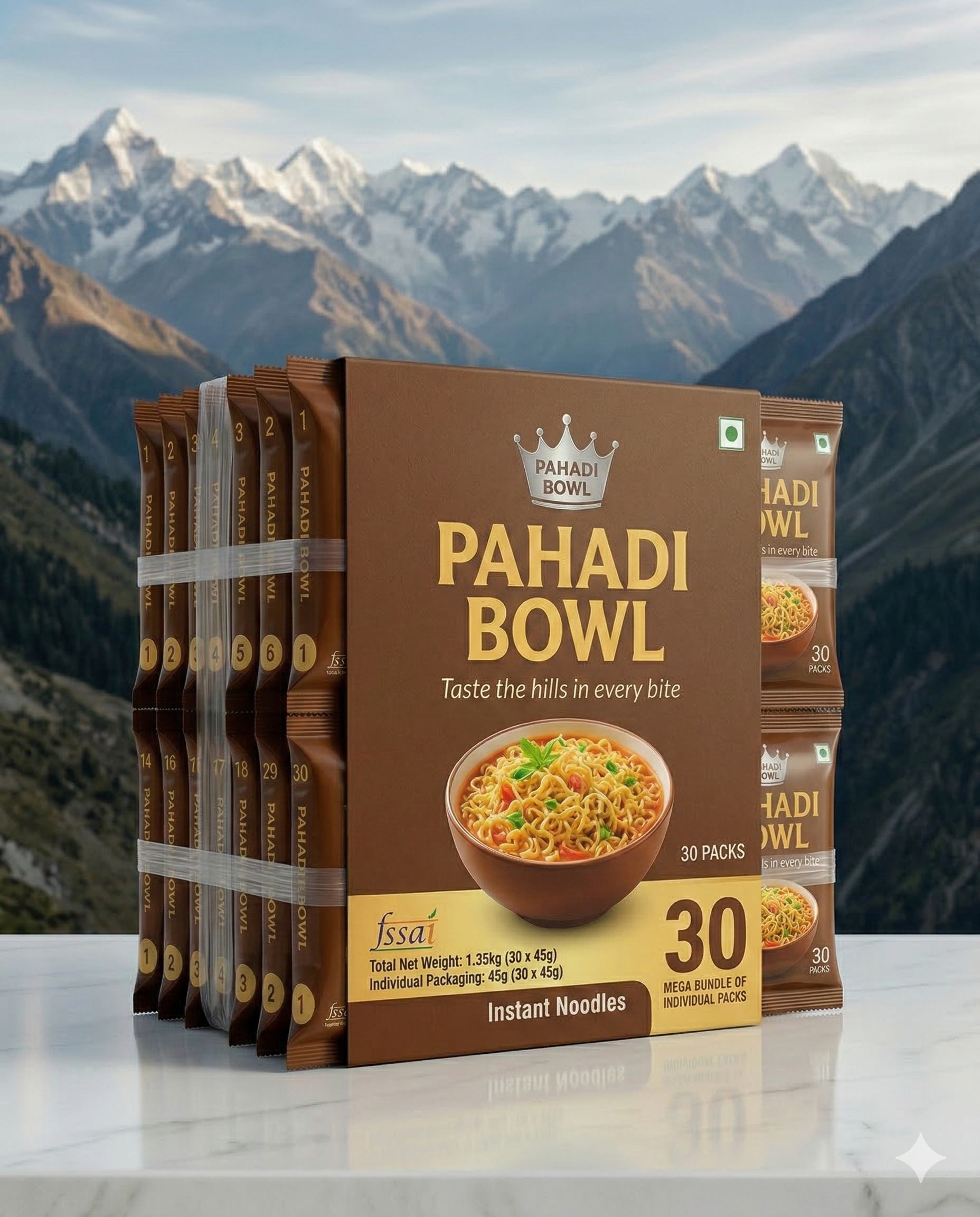 Pahadi Bowl Instant Noodles (Pack of 30)